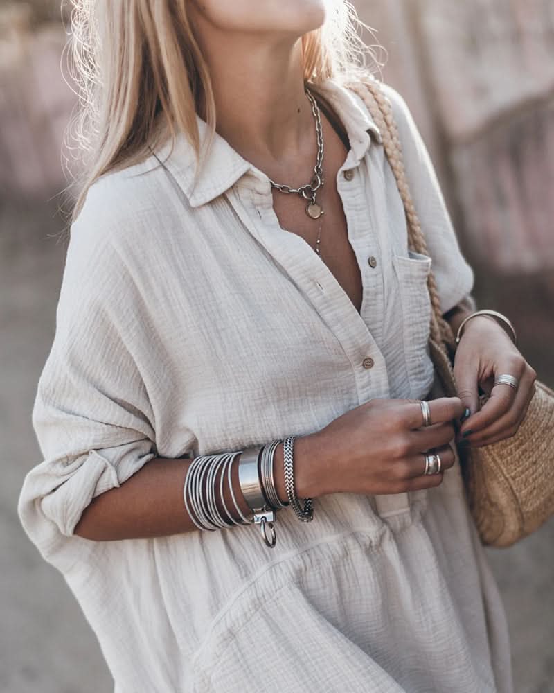 Chic Dalia™ Skjorte i Bomuldsblanding™ - Olsen & Olsen