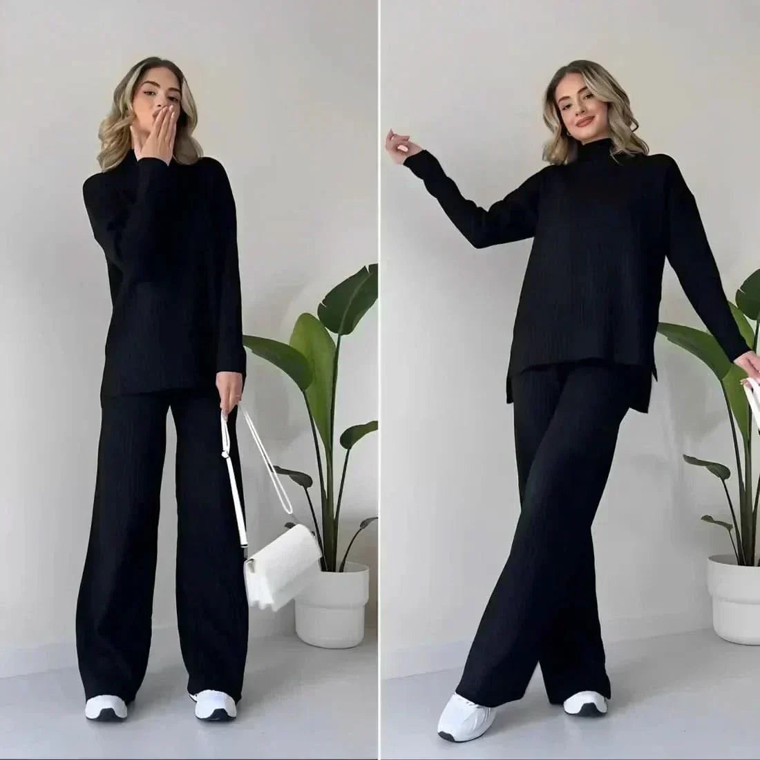 Daisy™ Sæt: Elegant Bluse og Bukser