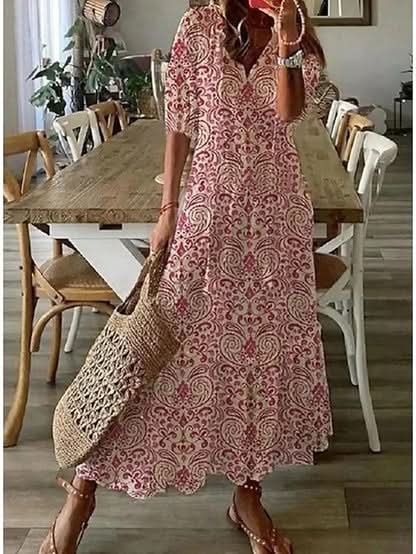 Dianna™ | Boho Kjole med Maven Dækket
