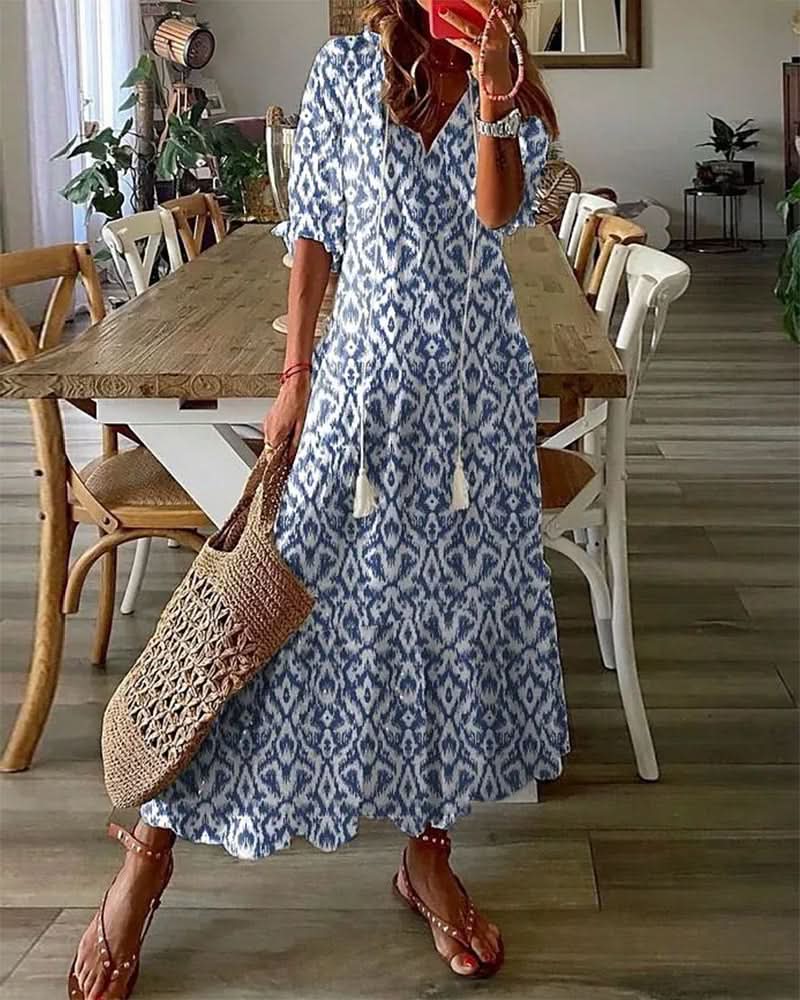 Dianna™ | Boho Kjole med Maven Dækket