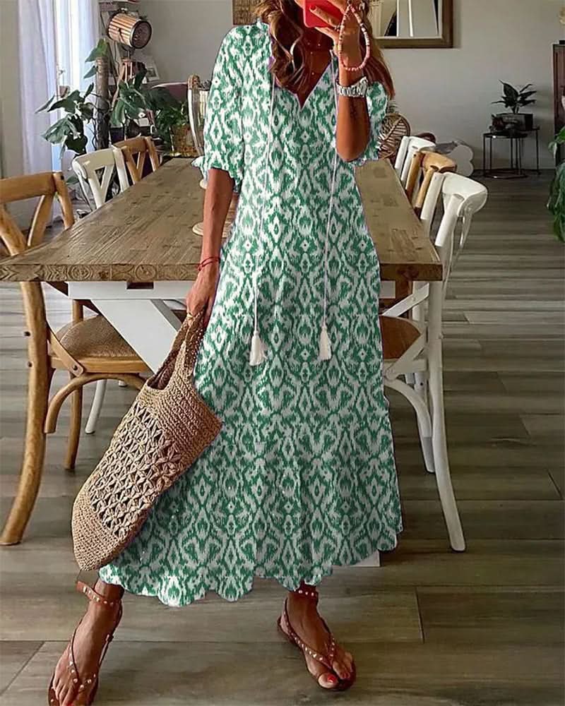 Dianna™ | Boho Kjole med Maven Dækket