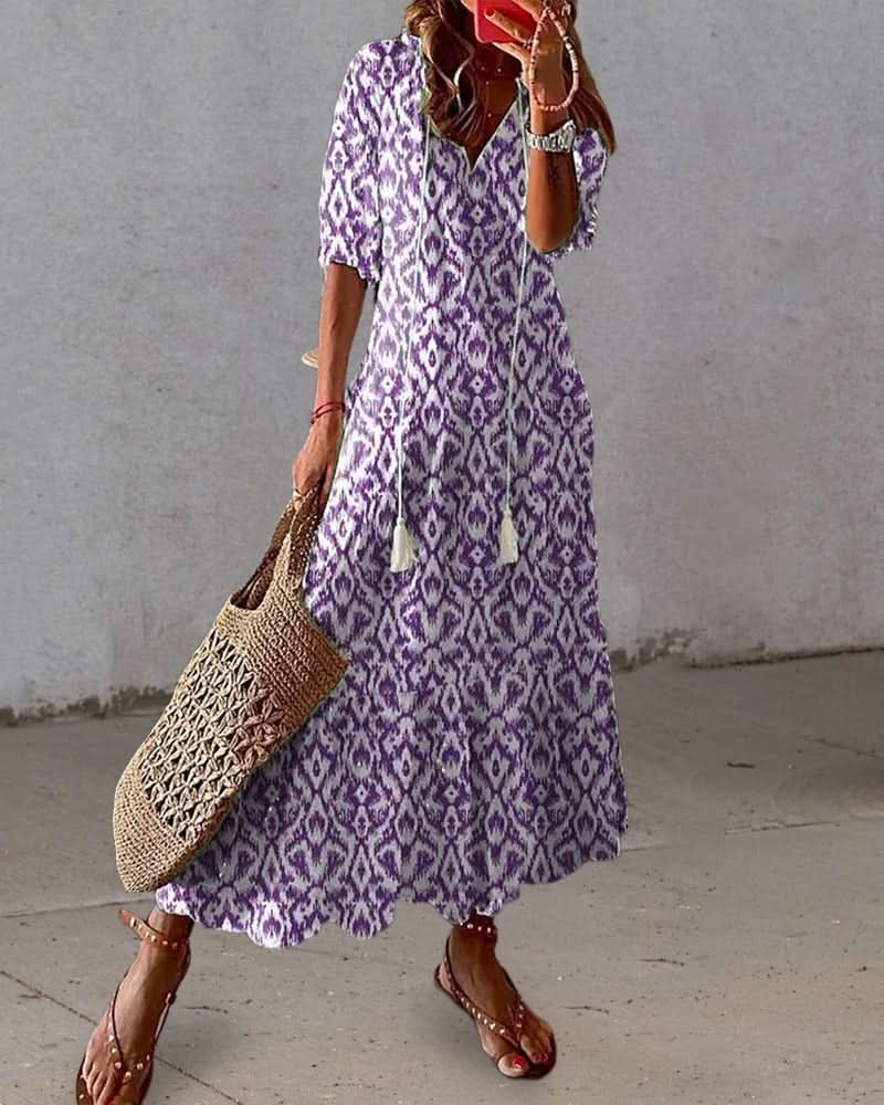 Dianna™ | Boho Kjole med Maven Dækket