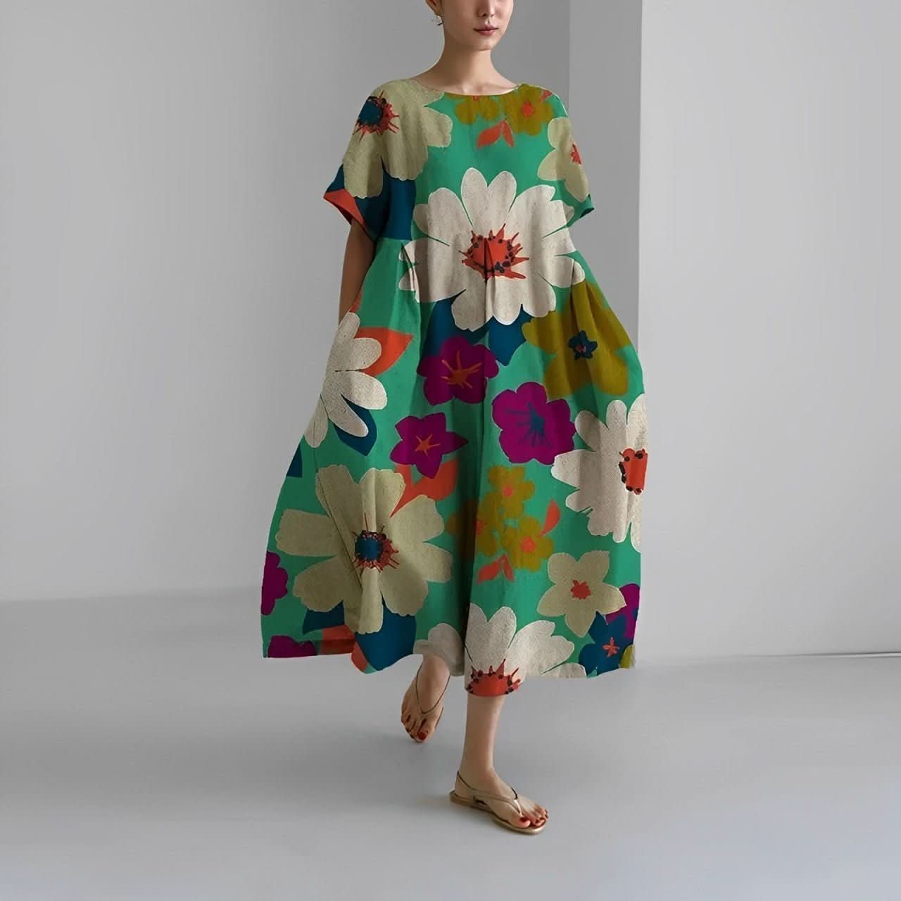 Claire™ | Boheme Kjole med Blomsterprint