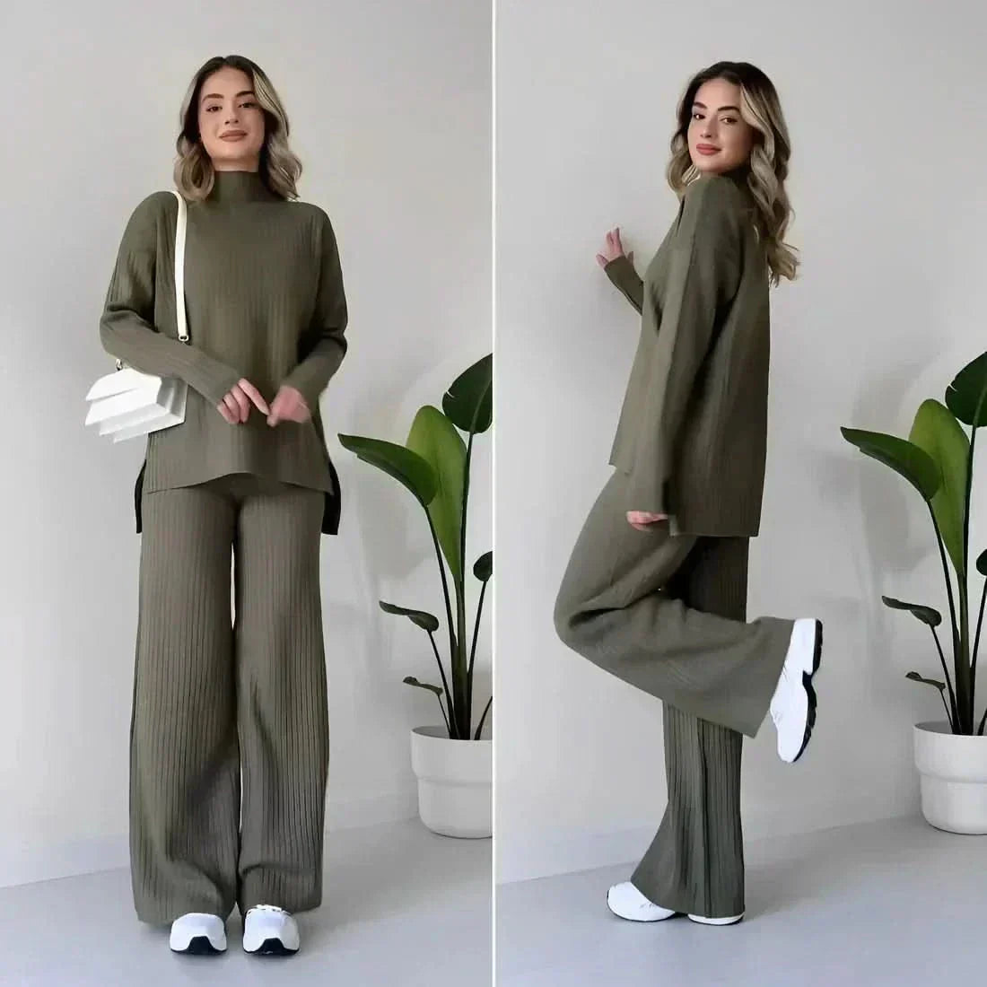 Daisy™ Sæt: Elegant Bluse og Bukser