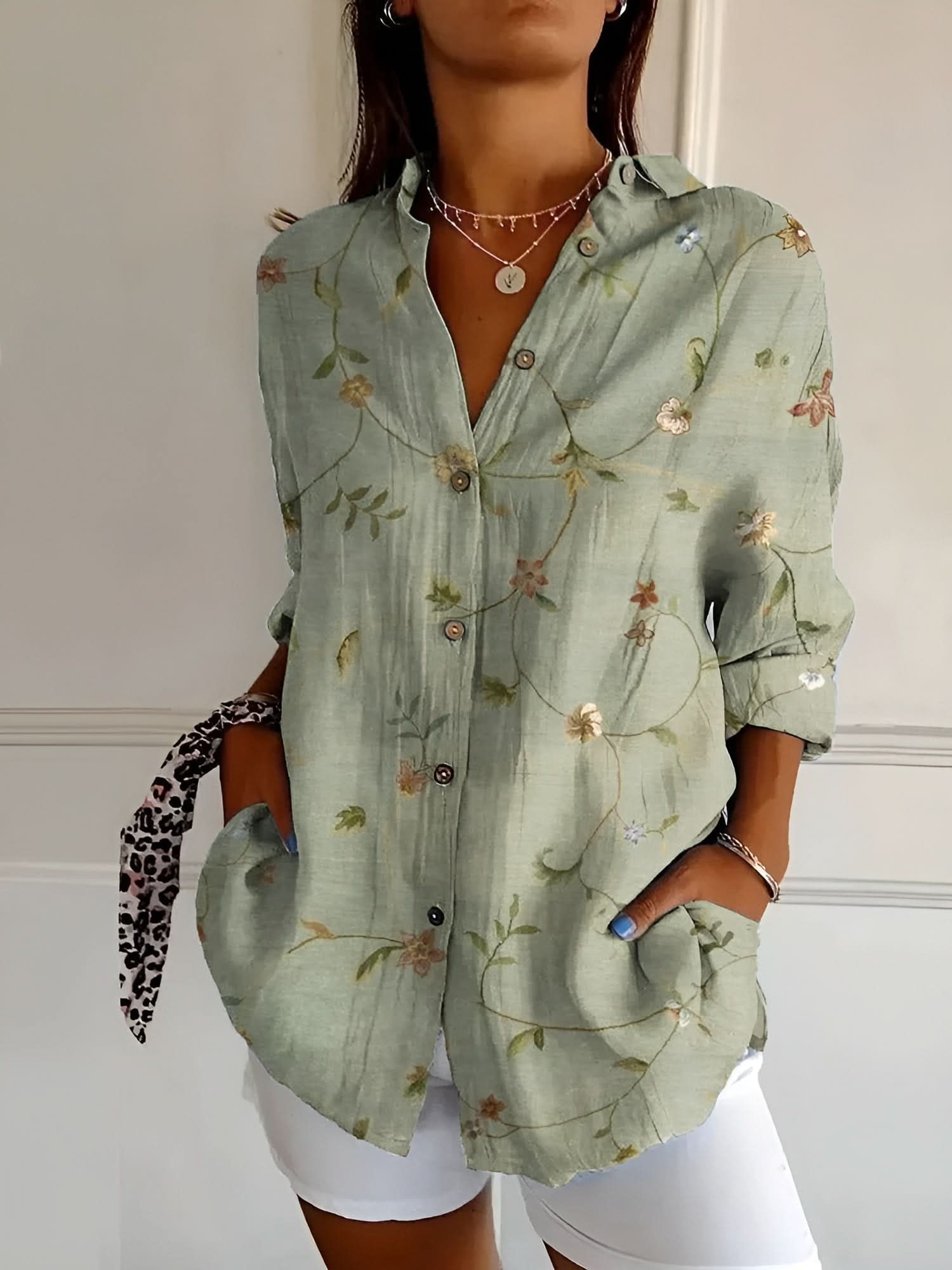 Amara™ Button-Up Skjorte | Elegance Uden Besvær™