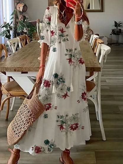 Dianna™ | Boho Kjole med Maven Dækket